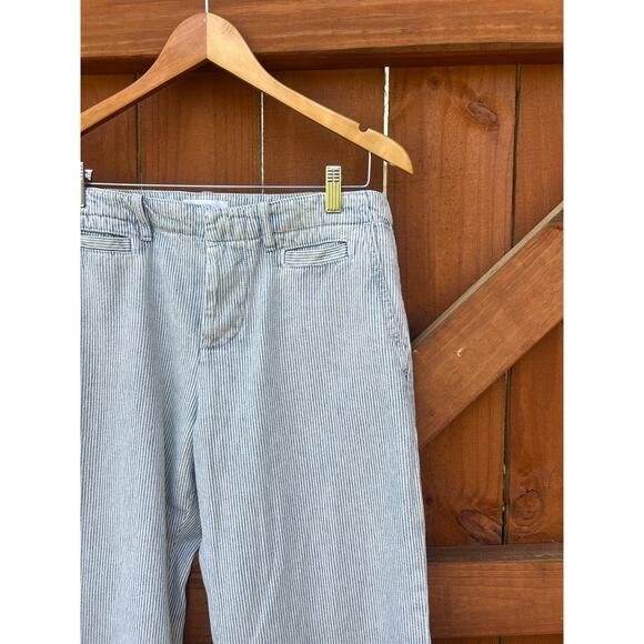 FRAME Le Tomboy Buttonfly Trouser in Bleached Stripe Size 28 - Picture 3 of 9